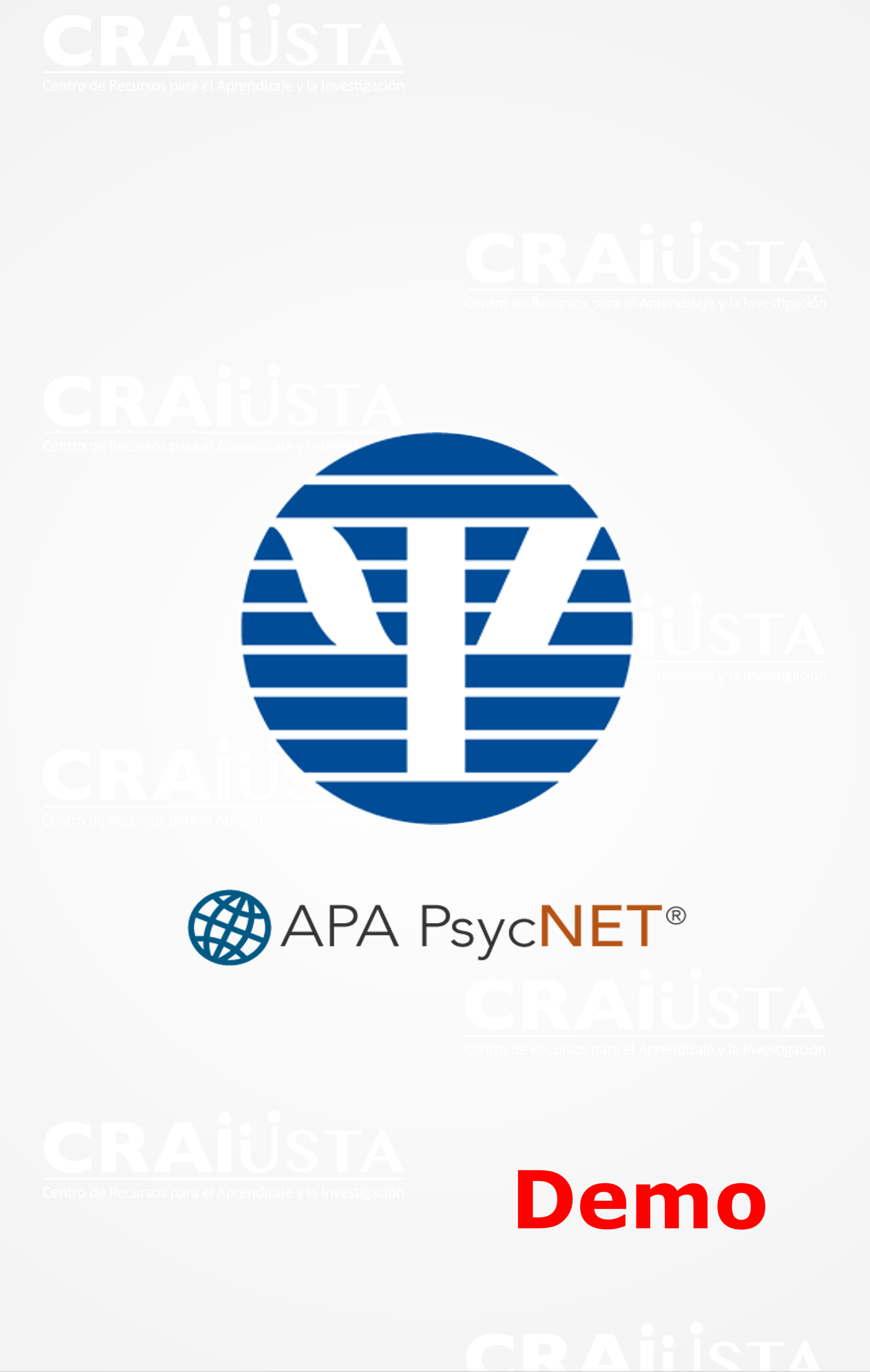 Contiene información publicada por la American Psychological Association - APA que es la principal organización científica y profesional que representa a la psicología en los Estados Unidos, con 173.000 investigadores, educadores, médicos, consultores y estudiantes como miembros y partidarios.