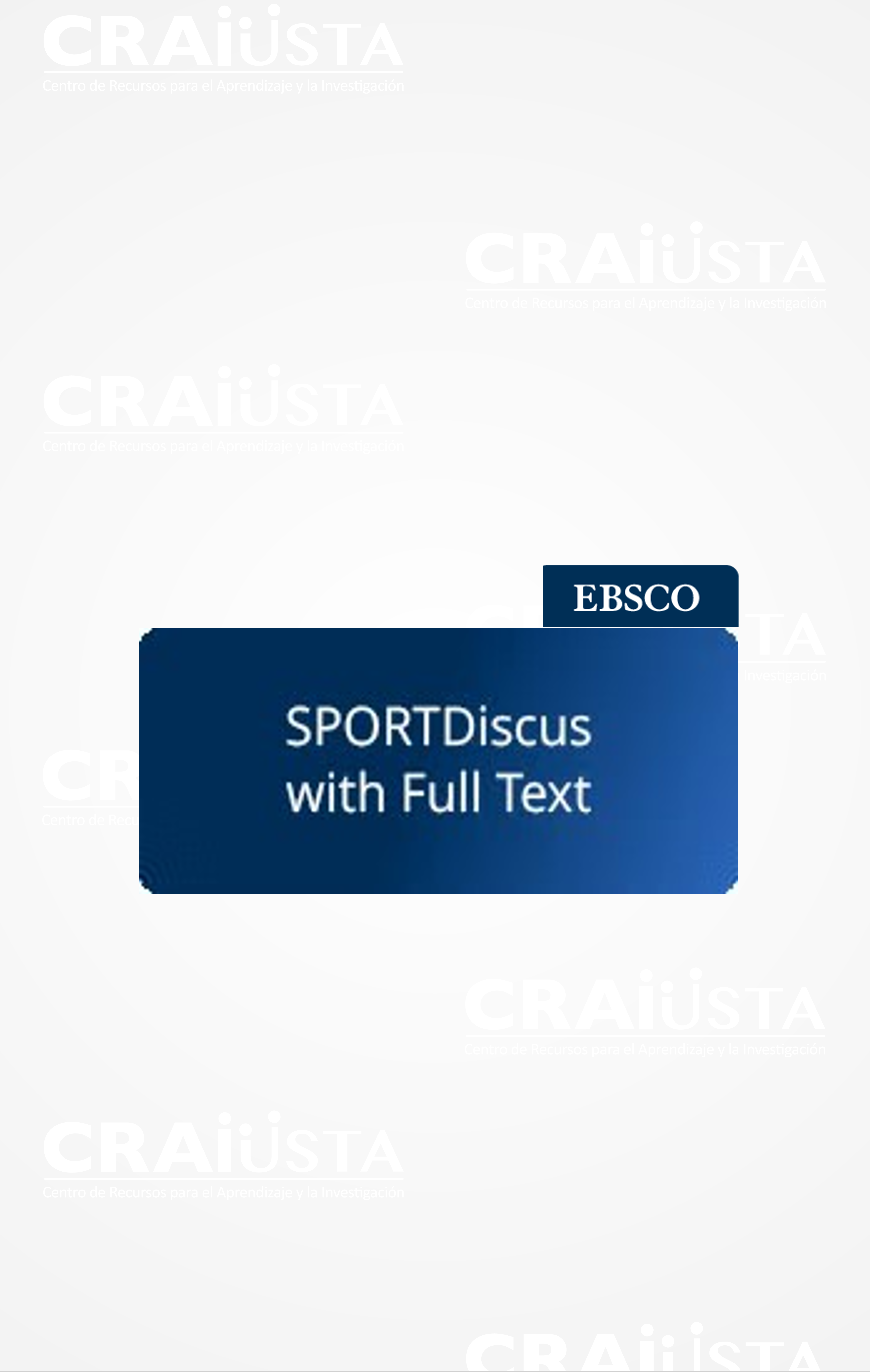 Contenidos en ciencias del deporte y medicina deportiva, revistas a texto completo sobre ejercicio, salud, entrenamiento y rehabilitación.